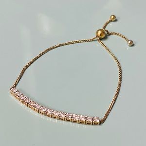 Rose Gold Diamond Bolo Bracelet. 1/2 Carat.